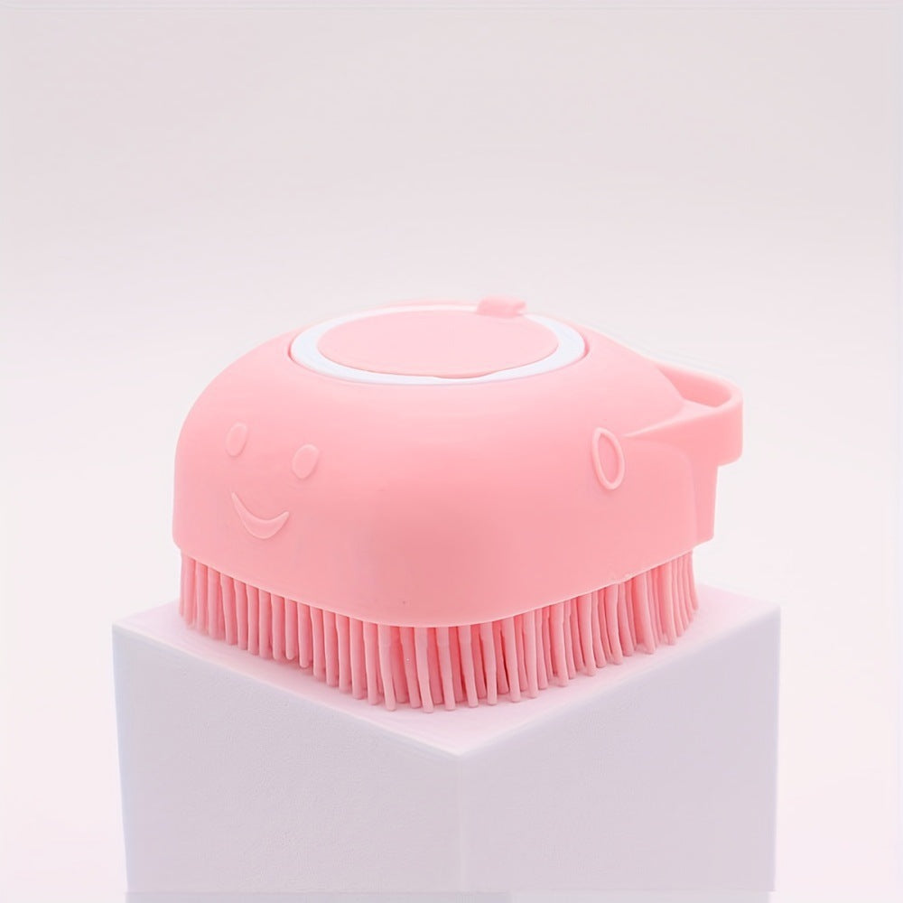 SudsyPet Silicone Bath Brush with Shampoo Dispenser