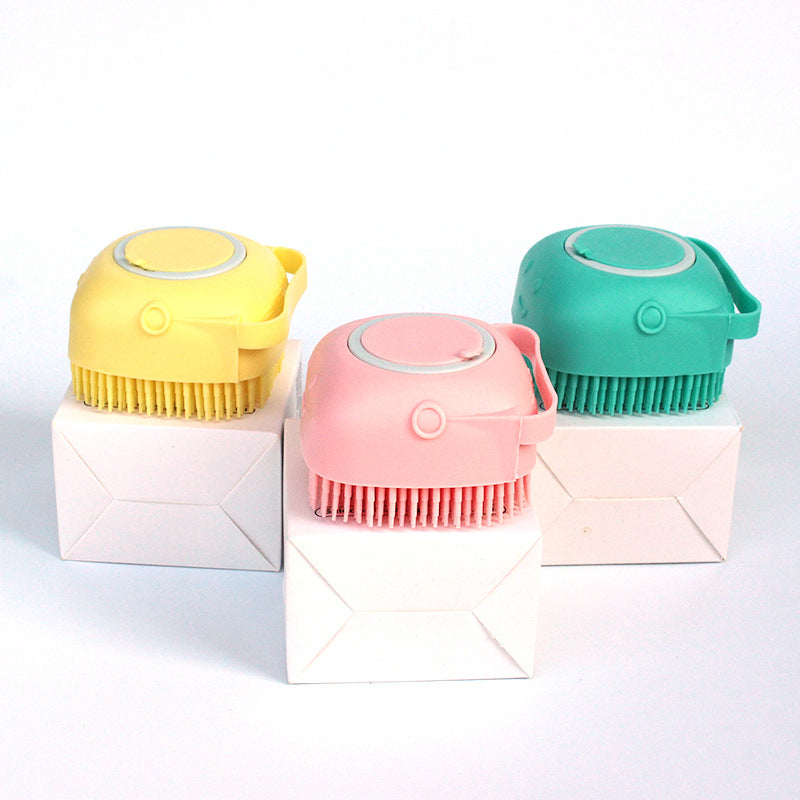 SudsyPet Silicone Bath Brush & Shampoo Dispenser